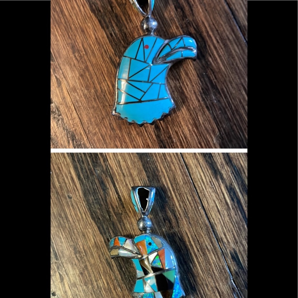 RARE!! American native Indian Eagle Head Pendant